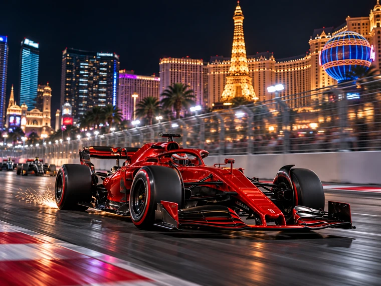 Auto de Fórmula 1 en Las Vegas